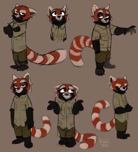 Фурри красная панда