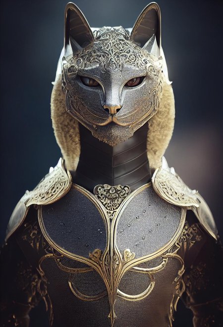 Коты рыцари нейросеть