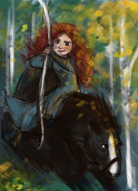 Мерида храбрая сердцем мультфильм на лошади