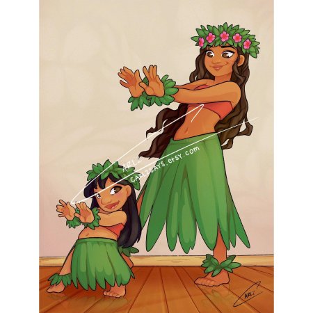 Лило и стич танец гавайский