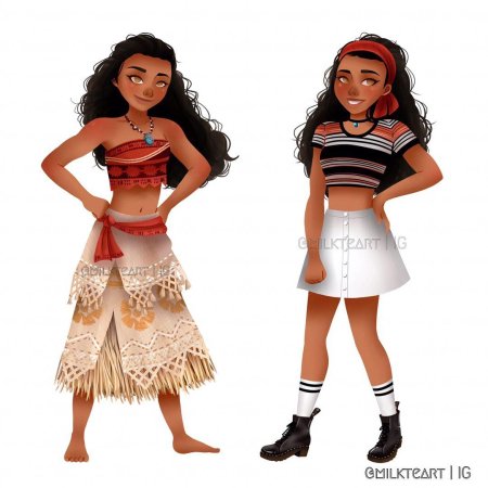 Современные принцессы диснея моана