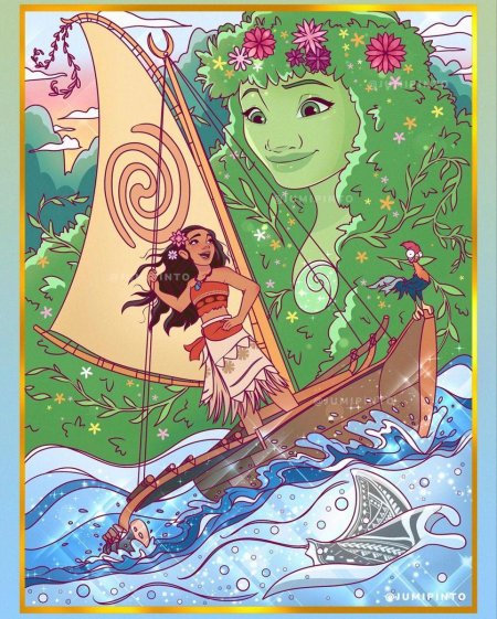 Раскраска принцесса моана