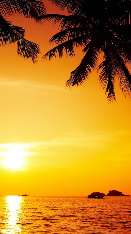 Закат на море