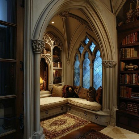 Домашняя библиотека интерьер