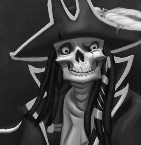 Скелет пират