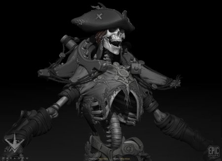 Скелет пират арт дэйви