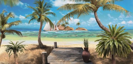 Море пальмы пляж