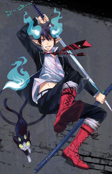 Синий экзорцист арт