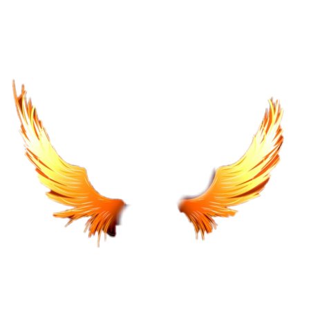 Крылья на прозрачном фоне