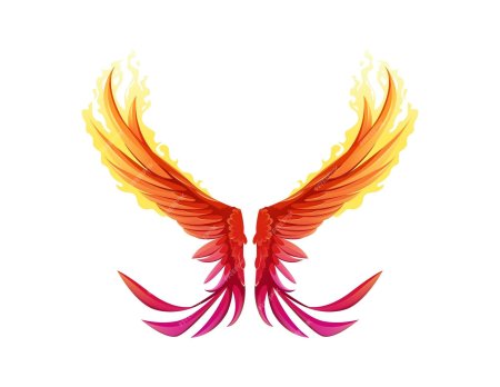 Крылатый феникс вектор