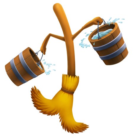 Метла на прозрачном фоне