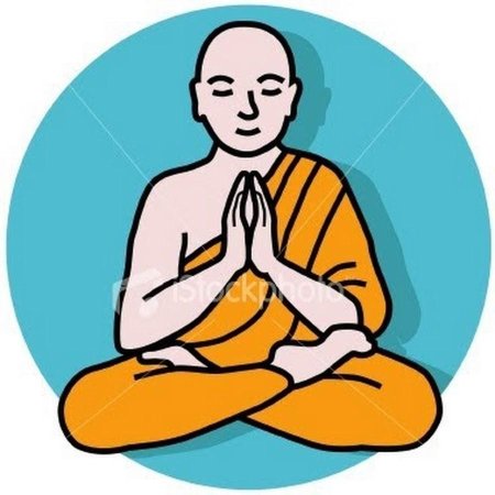 Монах в позе лотоса