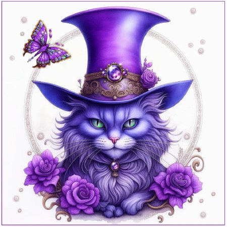 Чеширский кот в шляпе из алисы в стране чудес