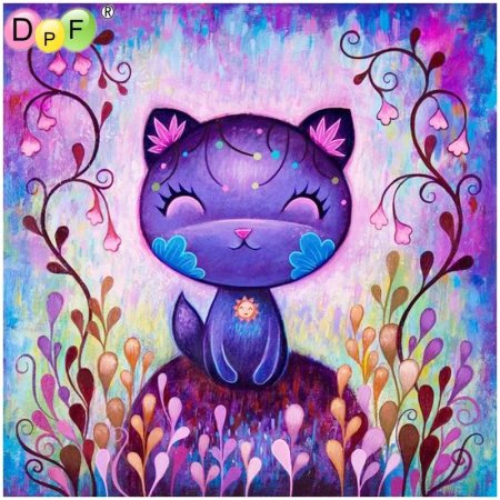 Фиолетовая кошка