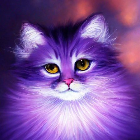 Фиолетовая кошка