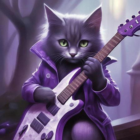 Кот гитарист