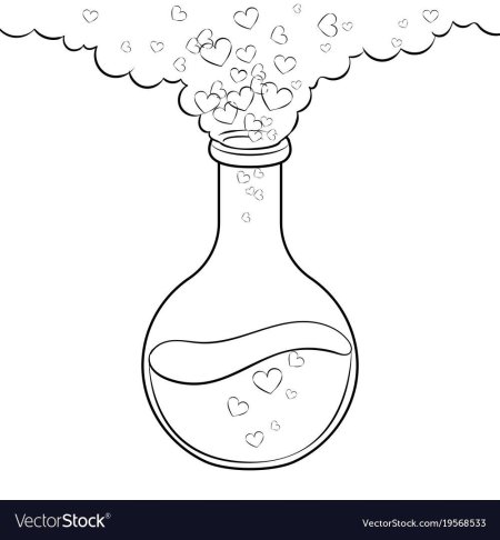 Колбы химические раскраска