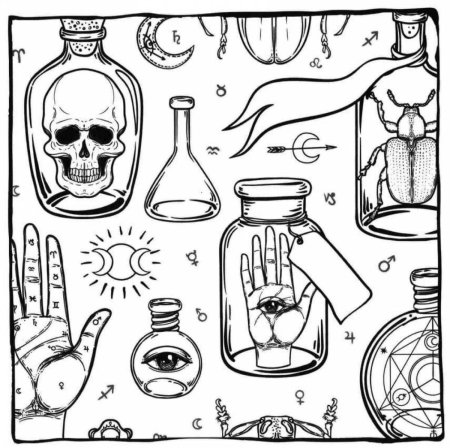 Раскраска зелья гарри поттер
