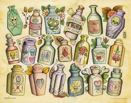 Скетч бутылочка с зельем