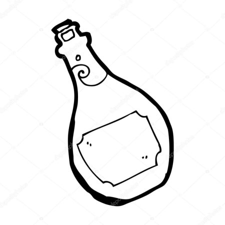 Бутылка раскраска