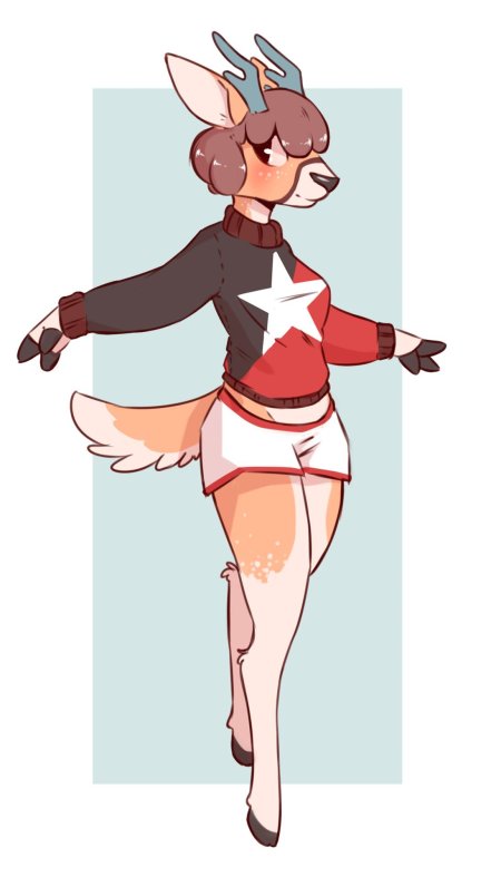 Фурри олениха