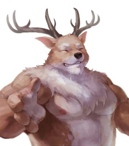 Мускулистый олень