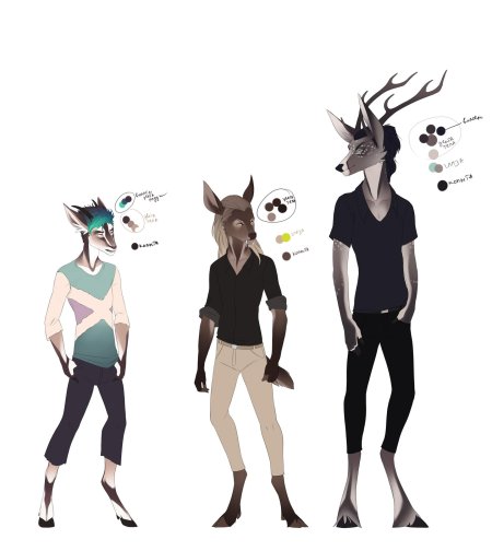 Фурри олень в полный рост