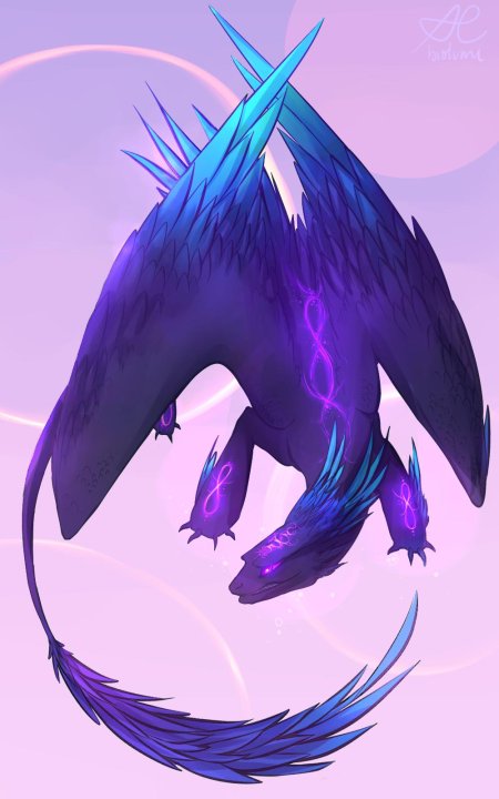 Фиолетовая фурия дракон