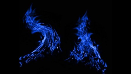 Пламя на черном фоне