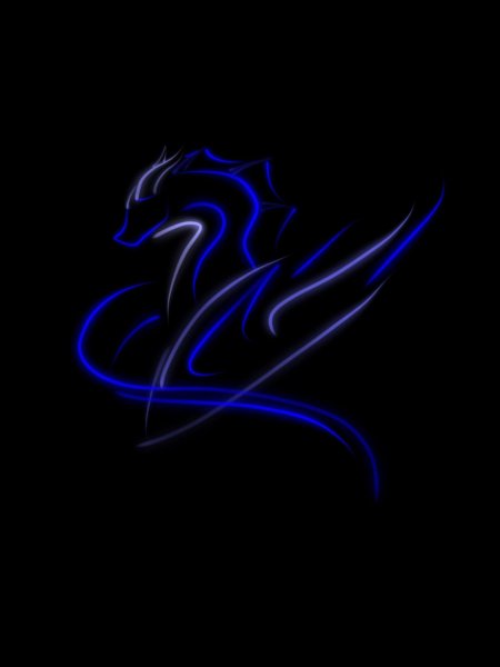 Дракон арт неон