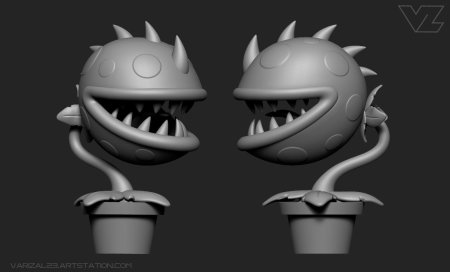 Чомпер растения против зомби арт