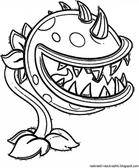 Зомби против растений раскраска