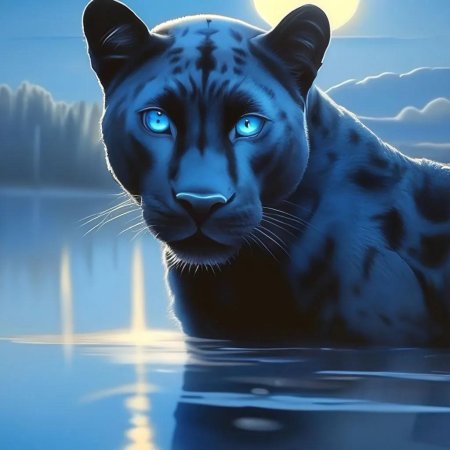 Пантера с голубыми глазами