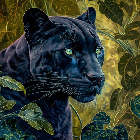 Картина чёрная пантера