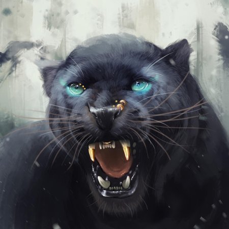 Черная пантера оскал