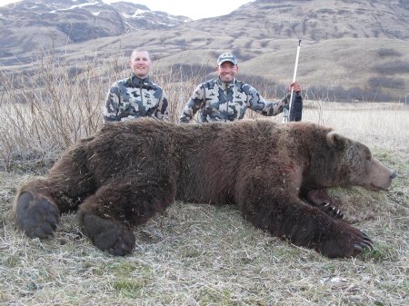 Медведь людоед гризли на аляске