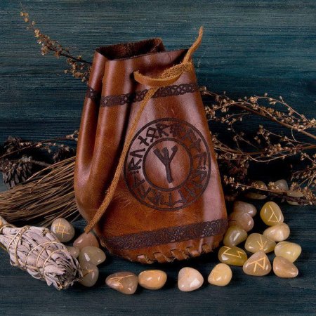 Кожаный мешочек для рун