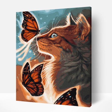 Кот и бабочка