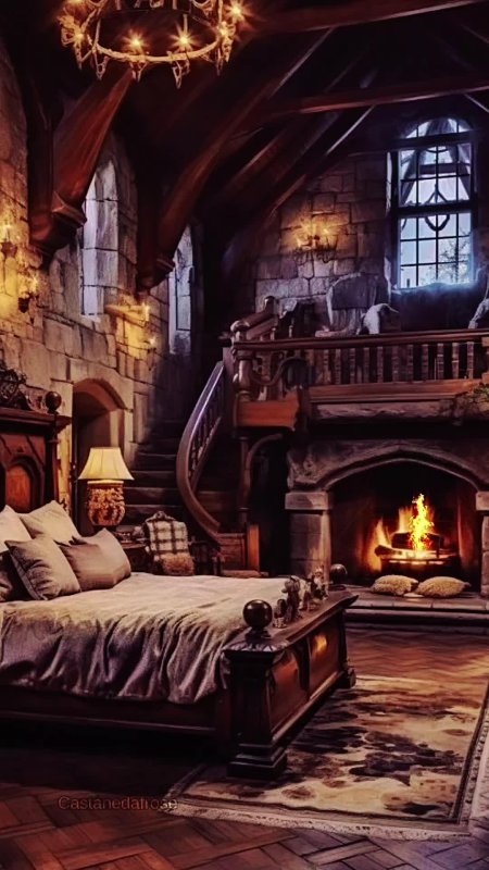 Спальня в средневековом стиле
