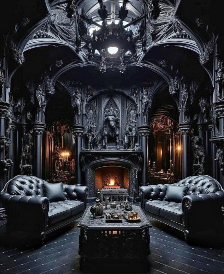 Гостиная в готическом стиле