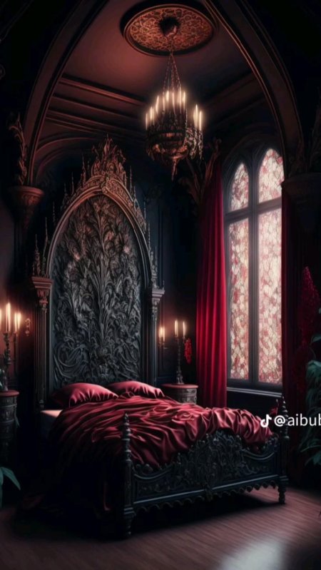 Спальня в готическом стиле