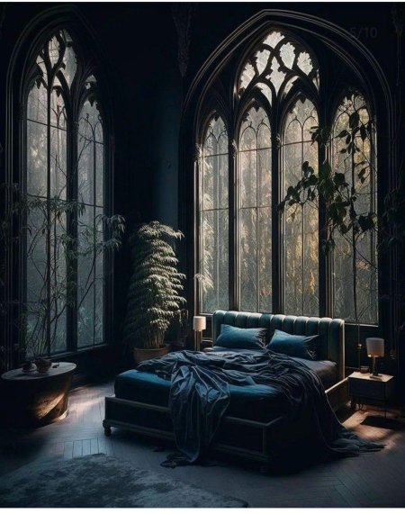 Викторианская готика спальня