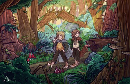 Властелин колец мерри и пиппин арт