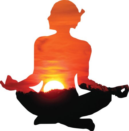Йог в позе лотоса