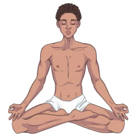 В позе лотоса