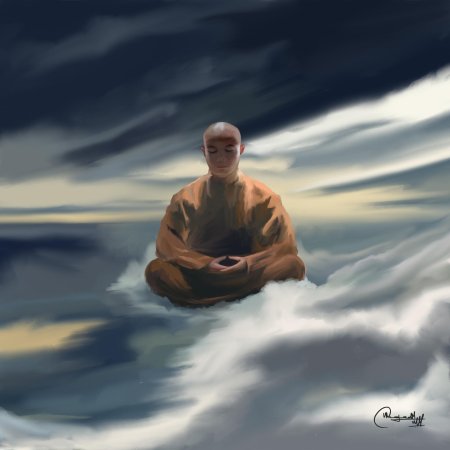 Буддистский монах тибет арт