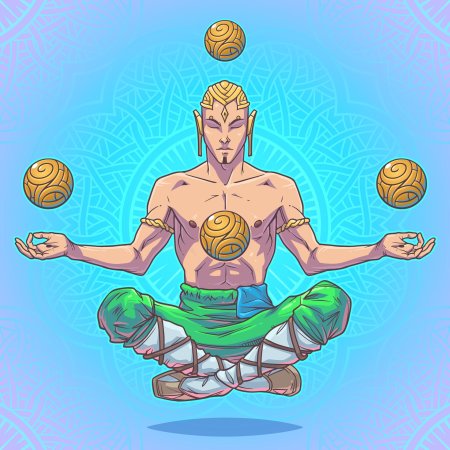 Поза лотоса арт