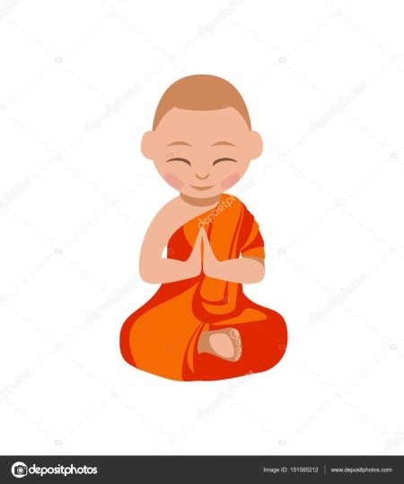 Буддийский монах вектор