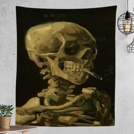 Череп с сигаретой ван гог