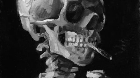 Винсент ван гог череп с горящей сигаретой